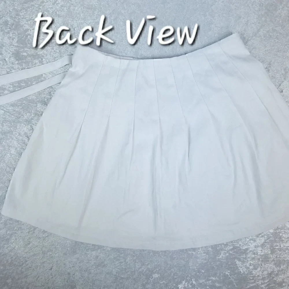 Hesperus White 95% Cotton Wrap Skirt With 2 Pull Straps. Size XL (14 Jr) NWT